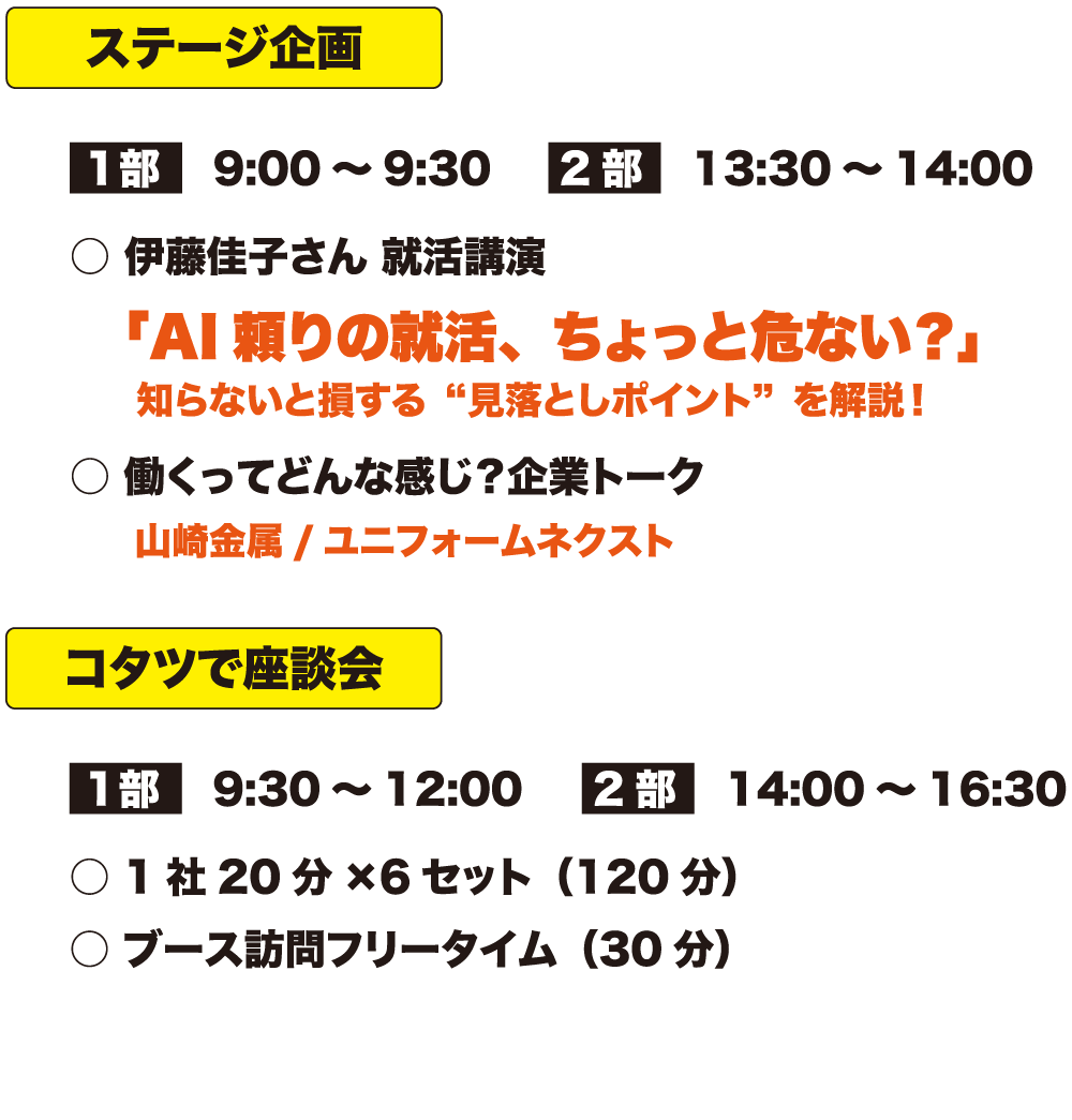 ステージ企画とコタツで座談会の時間