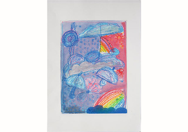 図画作品タイトル「空」