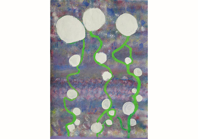 図画作品タイトル「にじいろのはな」