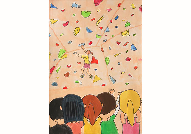 図画作品タイトル「友情」