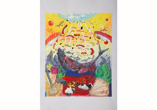 図画作品タイトル「輪廻」