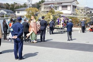 広野駅前でも神事。