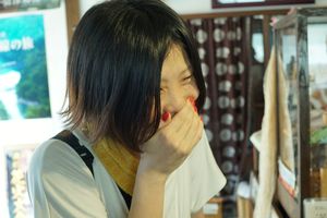 女性もびっくり。でも「立ち寄って、見られて良かったです。」