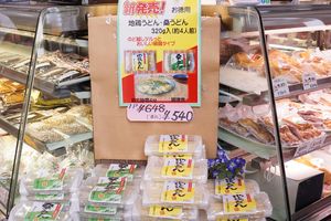 うどんは、桑の葉を練り込んだものも。600円+税が、今なら540円（税込み）と1割以上お得。