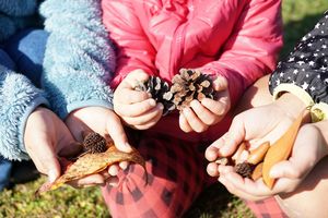 こちらが、きょうの「収穫」。たくさん集められたね。