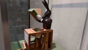 フンコロガシが。しかしまたかぶせて持ち上げると…、そして最後には？？（会場でどうぞ）