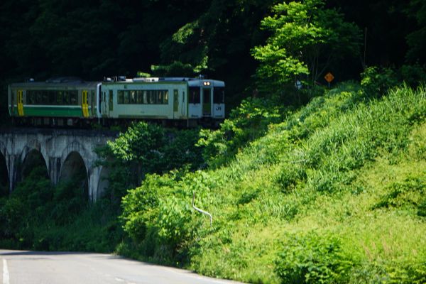 金山町は、只見線が走る町。