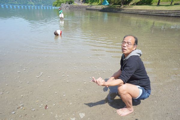 運動会でお孫さんは力走。