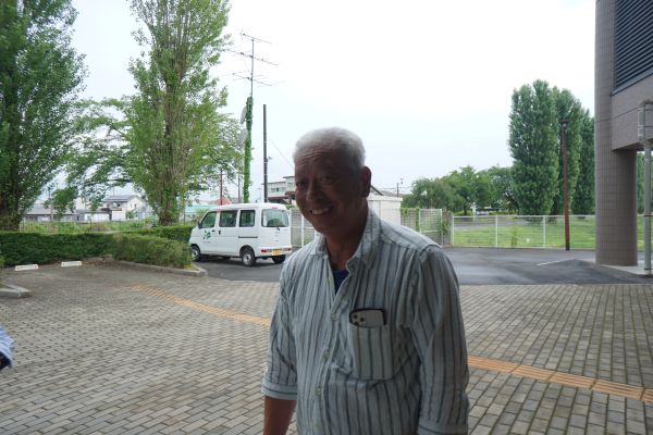 車で30分以上かかる所から、田んぼアートを見に来たご主人。　