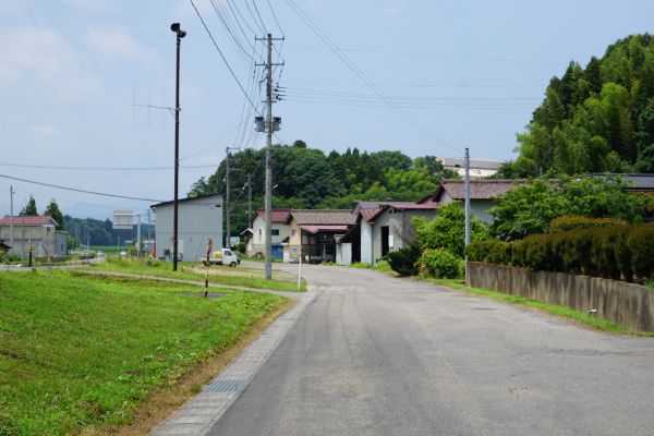 奥に見えるこんもりした所が牛乳山らしい。