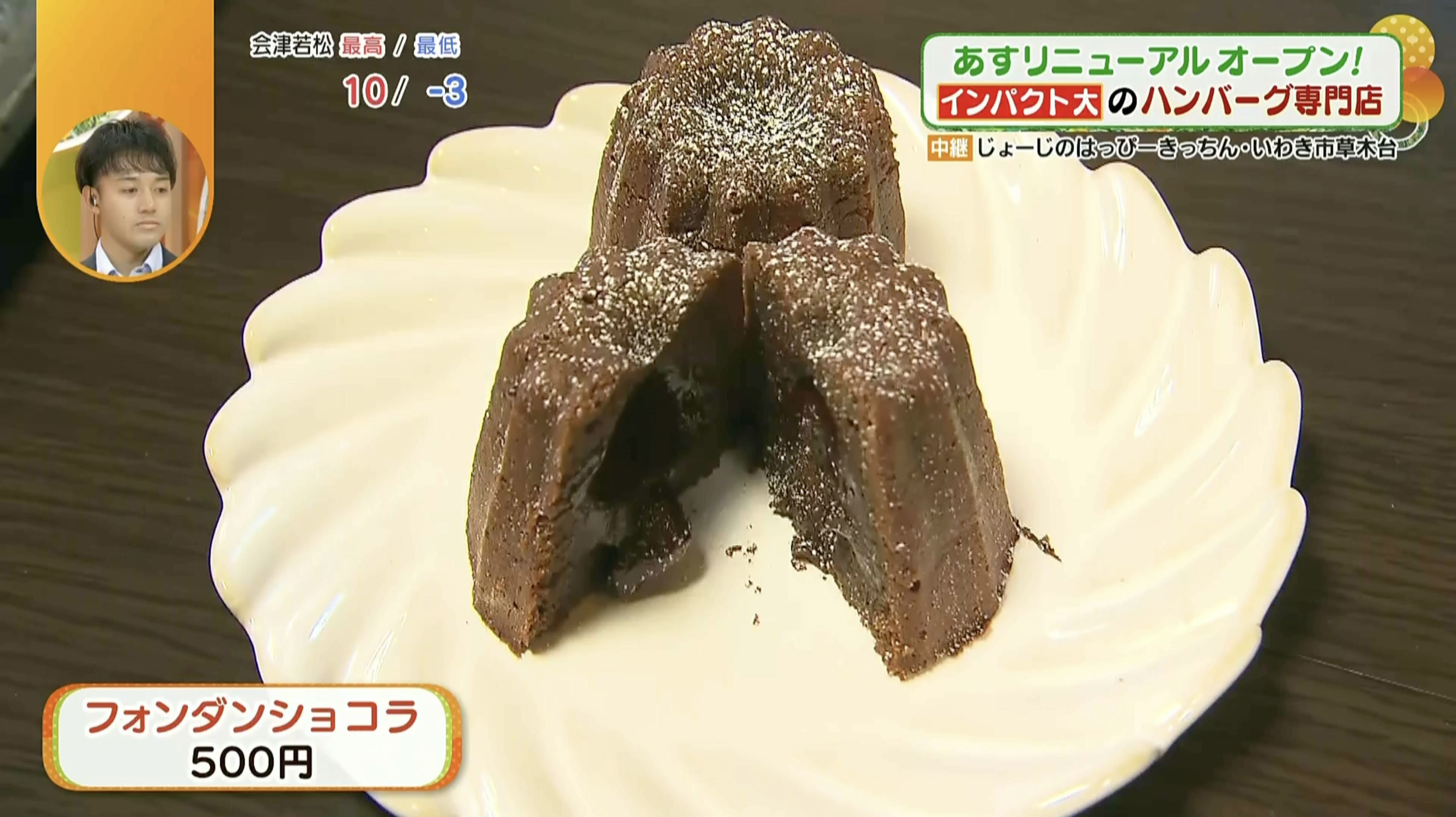 チョコがとろーり