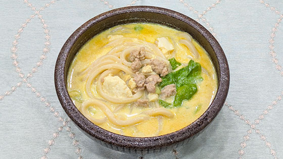 『新生活応援!パパっと作れるごはん』包丁いらず【豆乳カレーうどん】