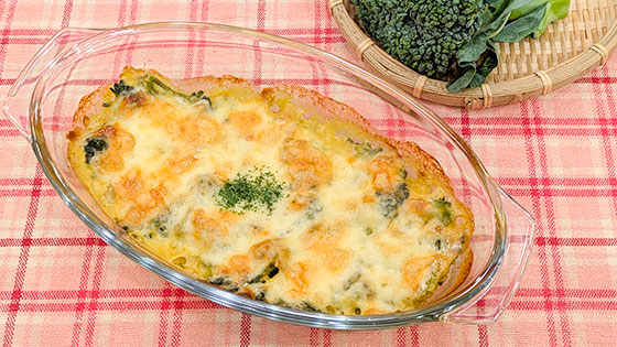 『ブロッコリーが主役』チーズとマヨのコクがクセになる！【ブロッコリーグラタン】