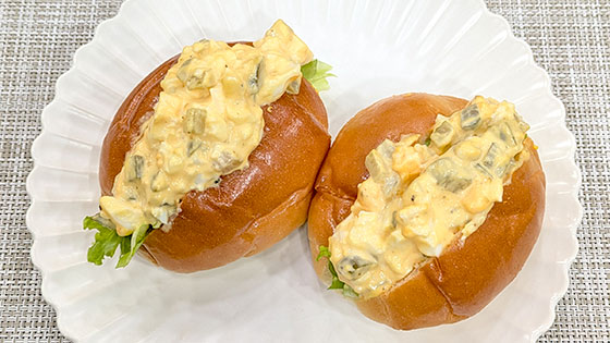 『春は卵』ごろっと食感を残して!【たまごドッグ】