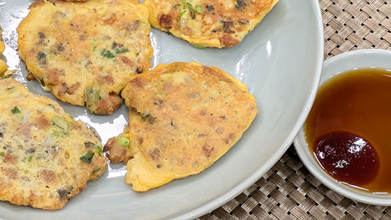 『7月10日は納豆の日・納豆アレンジレシピ』一口サイズで食べやすく【納豆とエビ、しらすの韓国風卵焼き】