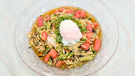 『暑さを乗り切る夏のめん』濃いだし＆野菜【夏野菜たっぷりぶっかけそうめん】