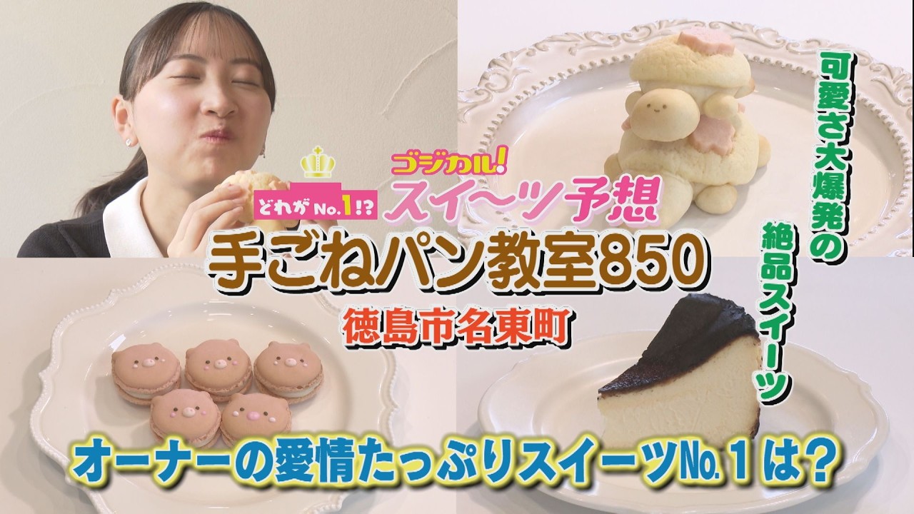 【ゴジカル！】つぐみんのスイーツ予想・手ごねパン教室850（徳島市名東町）