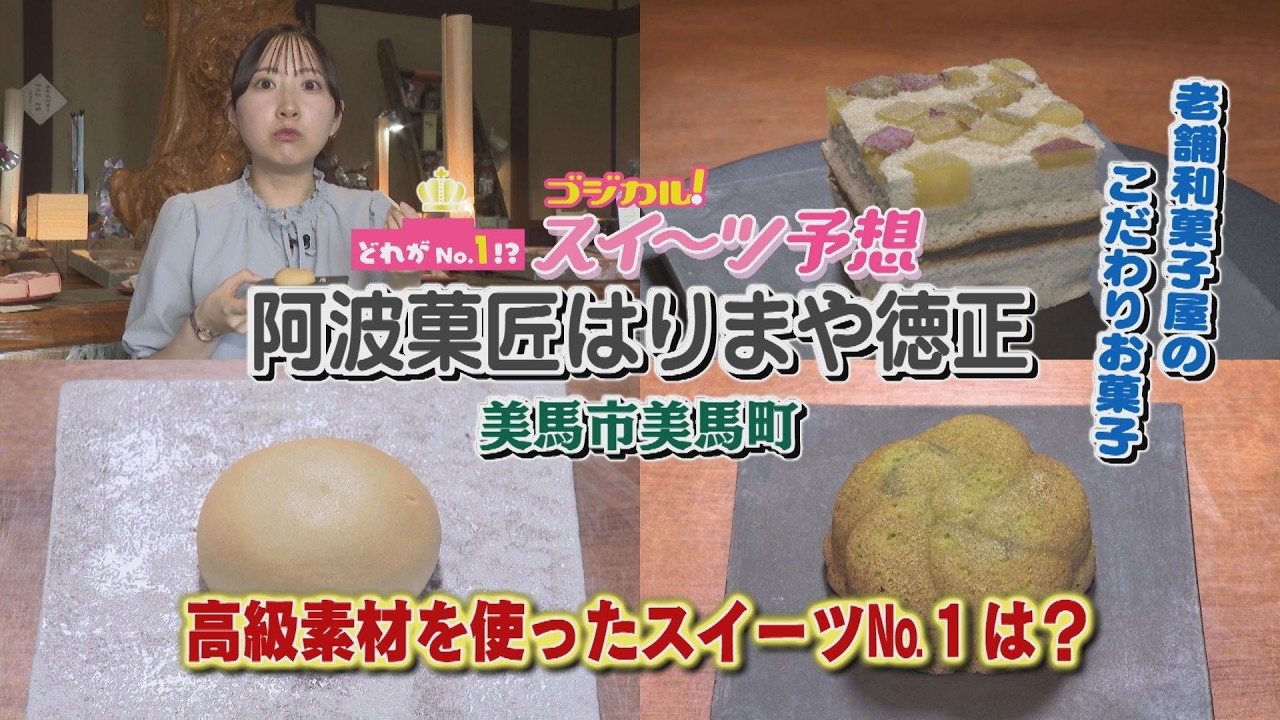 【ゴジカル！】つぐみんのスイーツ予想・阿波菓匠はりまや徳正（美馬市美馬町）