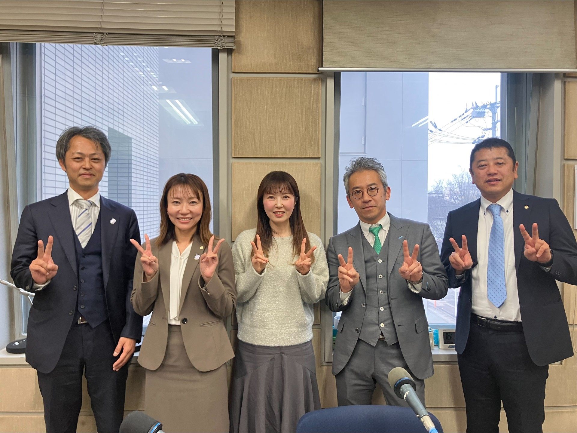 みんなでダブルピース♪