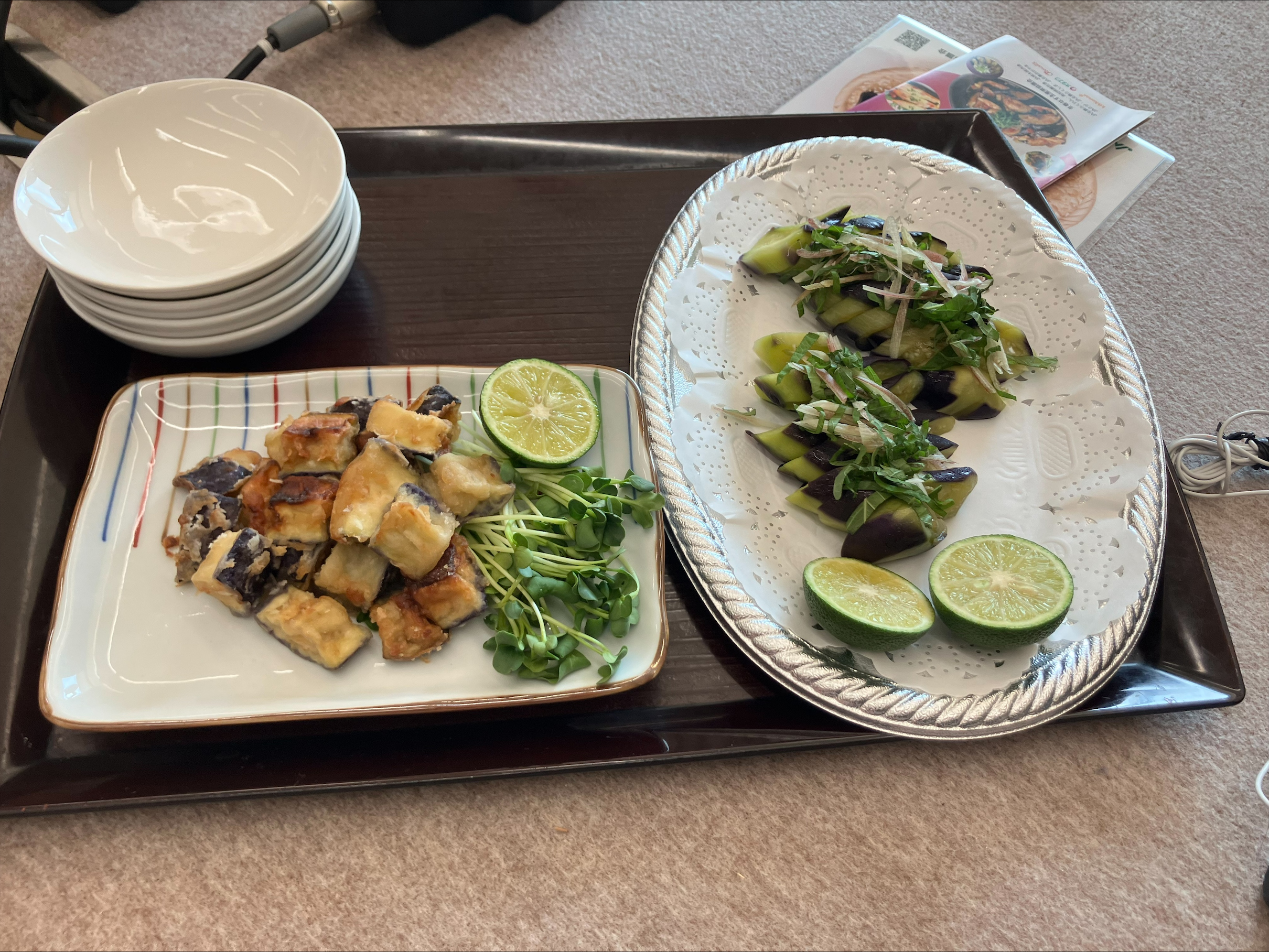 ナス料理を作っていただきました♪