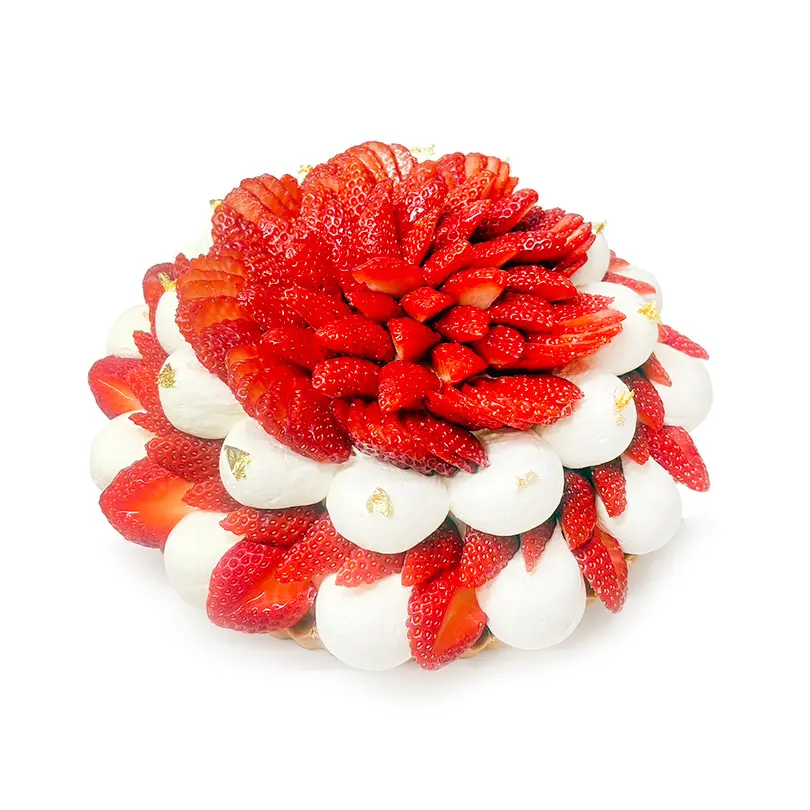 ［カフェコムサ］宮城県産いちご「すず」のケーキ