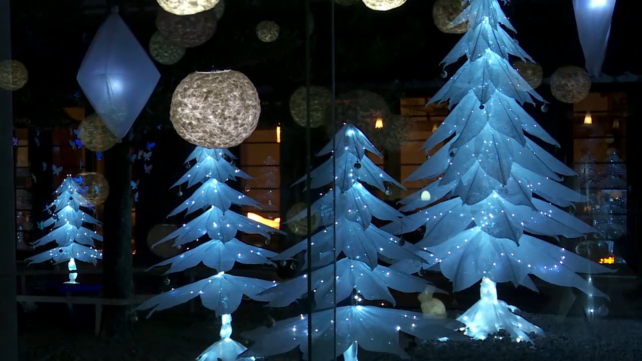 やさしい土佐和紙の灯りがつくる 幻想的な世界「夜の紙博」高知県いの町