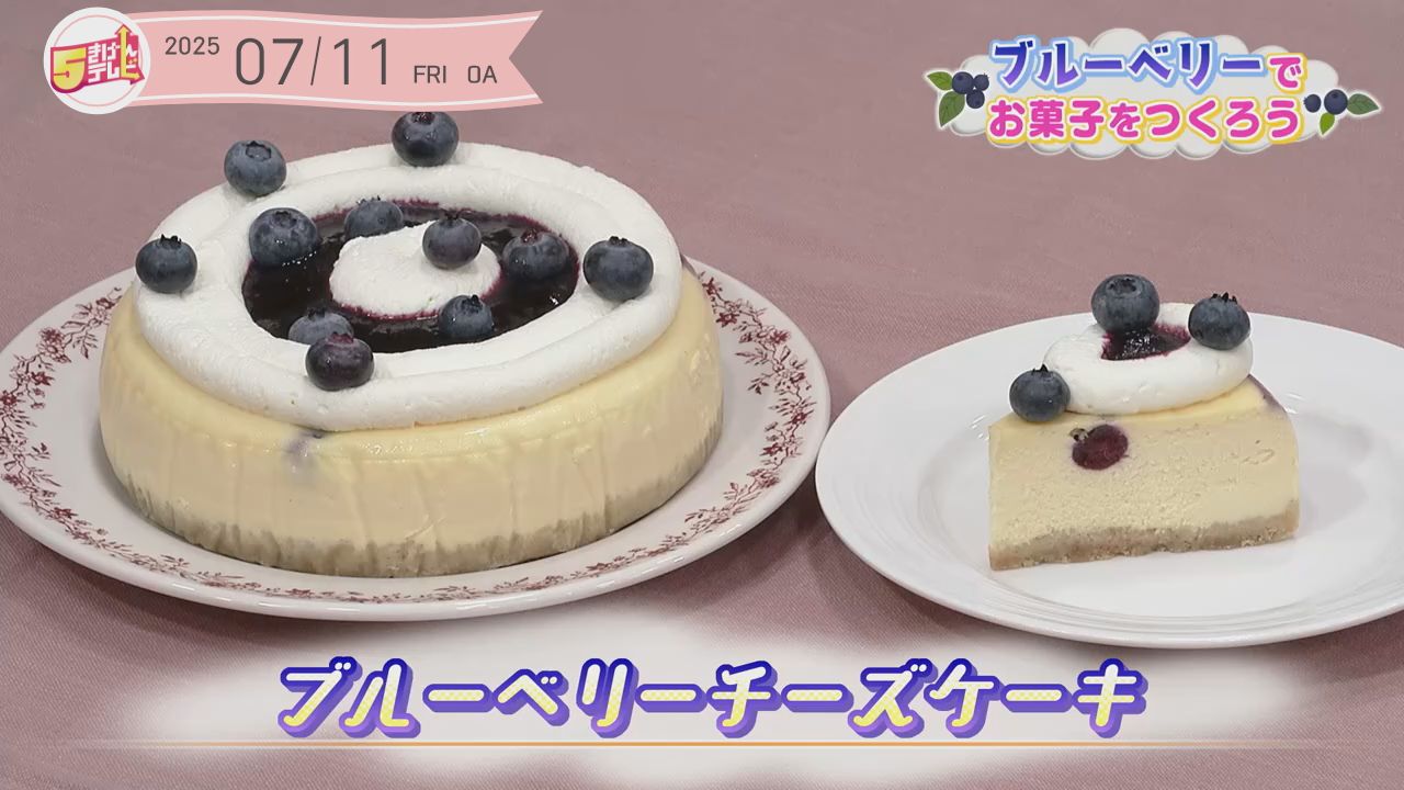 ブルーベリーチーズケーキの画像